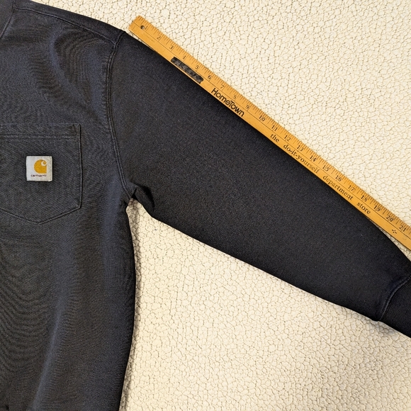 Carhartt WIP Pocket Sweat Crew Sweatshirt Black Size L - Picture 15 of 15